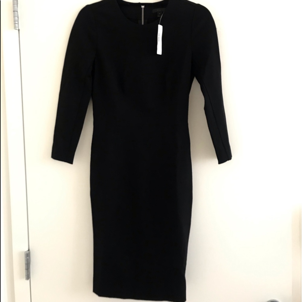 Black j.crew midi dress, NEW WITH TAGS, size 0